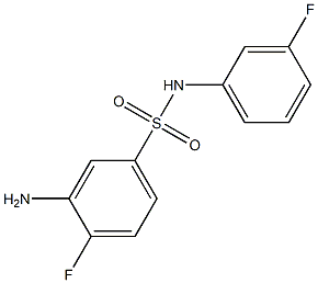 3-amino-4-fluoro-N-(3-fluorophenyl)benzene-1-sulfonamide Struktur