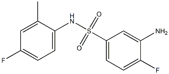 3-amino-4-fluoro-N-(4-fluoro-2-methylphenyl)benzene-1-sulfonamide Struktur