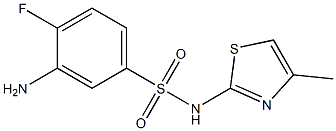 3-amino-4-fluoro-N-(4-methyl-1,3-thiazol-2-yl)benzene-1-sulfonamide Struktur