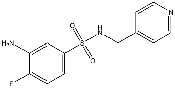 3-amino-4-fluoro-N-(pyridin-4-ylmethyl)benzene-1-sulfonamide Struktur