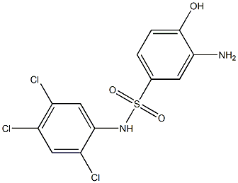 3-amino-4-hydroxy-N-(2,4,5-trichlorophenyl)benzene-1-sulfonamide Struktur