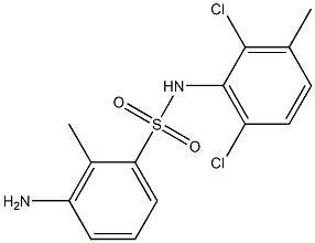 3-amino-N-(2,6-dichloro-3-methylphenyl)-2-methylbenzene-1-sulfonamide Struktur