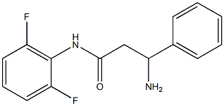 3-amino-N-(2,6-difluorophenyl)-3-phenylpropanamide Struktur