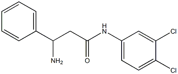 3-amino-N-(3,4-dichlorophenyl)-3-phenylpropanamide Struktur