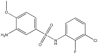 3-amino-N-(3-chloro-2-fluorophenyl)-4-methoxybenzene-1-sulfonamide Struktur