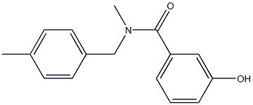 3-hydroxy-N-methyl-N-[(4-methylphenyl)methyl]benzamide Struktur