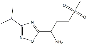 3-methanesulfonyl-1-[3-(propan-2-yl)-1,2,4-oxadiazol-5-yl]propan-1-amine Struktur