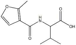 3-methyl-2-[(2-methyl-3-furoyl)amino]butanoic acid Struktur