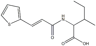 3-methyl-2-{[(2E)-3-thien-2-ylprop-2-enoyl]amino}pentanoic acid Struktur