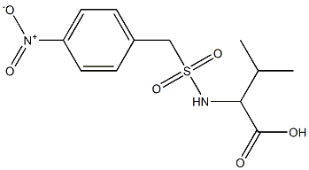 3-methyl-2-{[(4-nitrophenyl)methane]sulfonamido}butanoic acid Struktur