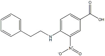 3-nitro-4-[(2-phenylethyl)amino]benzoic acid Struktur