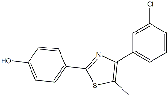 4-[4-(3-chlorophenyl)-5-methyl-1,3-thiazol-2-yl]phenol Struktur