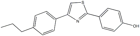 4-[4-(4-propylphenyl)-1,3-thiazol-2-yl]phenol Struktur