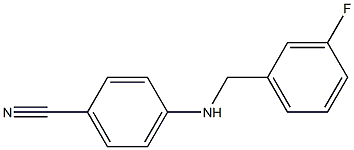 4-{[(3-fluorophenyl)methyl]amino}benzonitrile Struktur