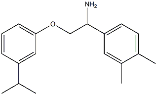 4-{1-amino-2-[3-(propan-2-yl)phenoxy]ethyl}-1,2-dimethylbenzene Struktur