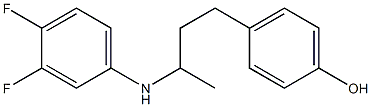 4-{3-[(3,4-difluorophenyl)amino]butyl}phenol Struktur