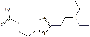 4-{3-[2-(diethylamino)ethyl]-1,2,4-oxadiazol-5-yl}butanoic acid Struktur