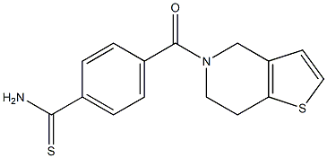 4-{4H,5H,6H,7H-thieno[3,2-c]pyridin-5-ylcarbonyl}benzene-1-carbothioamide Struktur