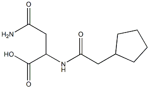 4-amino-2-[(cyclopentylacetyl)amino]-4-oxobutanoic acid Struktur