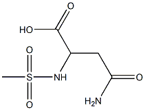 4-amino-2-[(methylsulfonyl)amino]-4-oxobutanoic acid Struktur