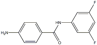 4-amino-N-(3,5-difluorophenyl)benzamide Struktur