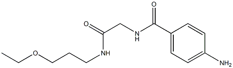 4-amino-N-{2-[(3-ethoxypropyl)amino]-2-oxoethyl}benzamide Struktur