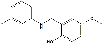 4-methoxy-2-{[(3-methylphenyl)amino]methyl}phenol Struktur