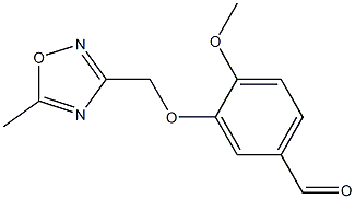 4-methoxy-3-[(5-methyl-1,2,4-oxadiazol-3-yl)methoxy]benzaldehyde Struktur