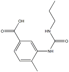 4-methyl-3-[(propylcarbamoyl)amino]benzoic acid Struktur