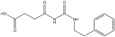 4-oxo-4-{[(2-phenylethyl)carbamoyl]amino}butanoic acid Struktur