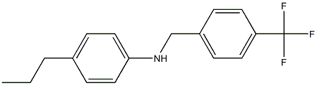 4-propyl-N-{[4-(trifluoromethyl)phenyl]methyl}aniline Struktur