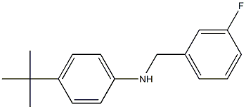 4-tert-butyl-N-[(3-fluorophenyl)methyl]aniline Struktur