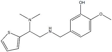 5-({[2-(dimethylamino)-2-(thiophen-2-yl)ethyl]amino}methyl)-2-methoxyphenol Struktur