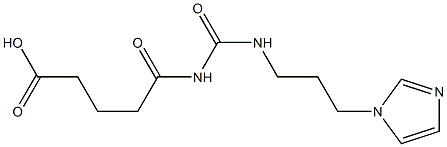 5-({[3-(1H-imidazol-1-yl)propyl]carbamoyl}amino)-5-oxopentanoic acid Struktur