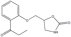 5-(2-propanoylphenoxymethyl)-1,3-oxazolidin-2-one Struktur