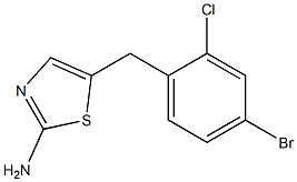 5-(4-bromo-2-chlorobenzyl)-1,3-thiazol-2-amine Struktur