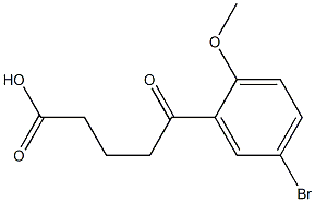 5-(5-bromo-2-methoxyphenyl)-5-oxopentanoic acid Struktur