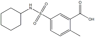 5-(cyclohexylsulfamoyl)-2-methylbenzoic acid Struktur