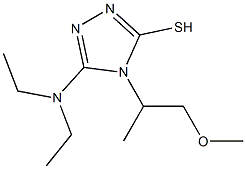 5-(diethylamino)-4-(2-methoxy-1-methylethyl)-4H-1,2,4-triazole-3-thiol Struktur