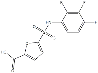 5-[(2,3,4-trifluorophenyl)sulfamoyl]furan-2-carboxylic acid Struktur