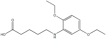 5-[(2,5-diethoxyphenyl)amino]pentanoic acid Struktur