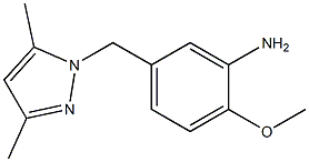 5-[(3,5-dimethyl-1H-pyrazol-1-yl)methyl]-2-methoxyaniline Struktur