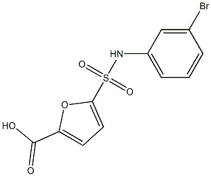 5-[(3-bromophenyl)sulfamoyl]furan-2-carboxylic acid Struktur