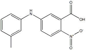 5-[(3-methylphenyl)amino]-2-nitrobenzoic acid Struktur