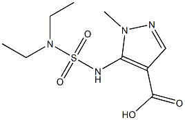 5-[(diethylsulfamoyl)amino]-1-methyl-1H-pyrazole-4-carboxylic acid Struktur