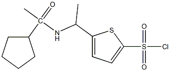 5-[1-(1-cyclopentylacetamido)ethyl]thiophene-2-sulfonyl chloride Struktur