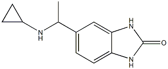 5-[1-(cyclopropylamino)ethyl]-2,3-dihydro-1H-1,3-benzodiazol-2-one Struktur