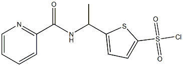 5-[1-(pyridin-2-ylformamido)ethyl]thiophene-2-sulfonyl chloride Struktur