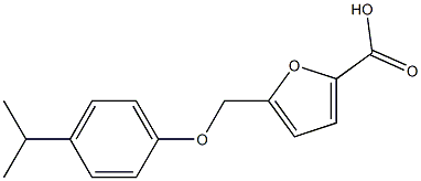 5-[4-(propan-2-yl)phenoxymethyl]furan-2-carboxylic acid Struktur