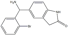 5-[amino(2-bromophenyl)methyl]-2,3-dihydro-1H-indol-2-one Struktur